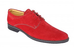 Marimea 42 Pantofi barbati casual din piele naturala intoarsa, Rosu - CARLO PARVELTG